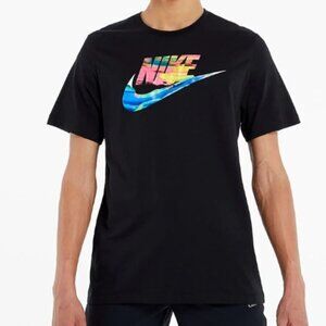 Nike Black Sportswear Short sleeve Tee Spring Break Hybrid  multicolored logo M
